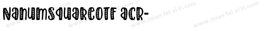 NanumSquareOTF acR字体转换